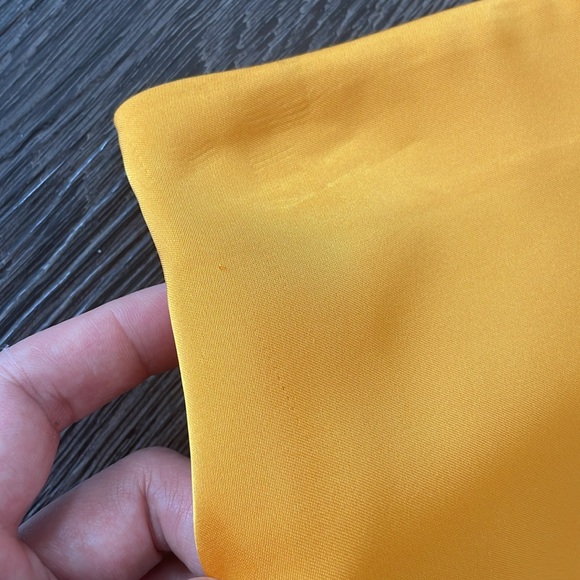 💛RACHEL ZOE gold/mustard cocktail fringe satin skirt w/left side split Size xs - Picture 9 of 15